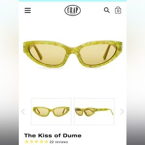 Crap Eyewear Kiss of Dume mustard sunglasses
